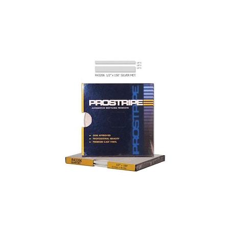 Prostripe 1/2inX150'SILVER MET DBL R43206